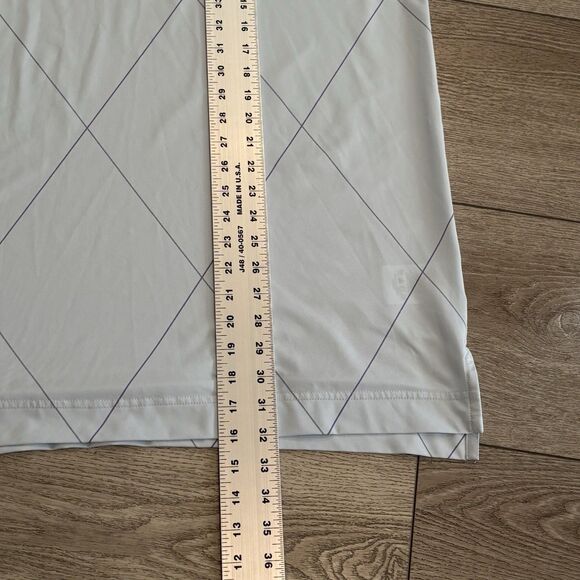 Footjoy Golf Polo Shirt Mens 2XL Blue All Over Print Geometric Pattern Blue - Picture 4 of 7